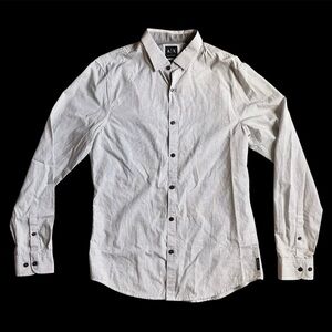 Armani Exchange Slim Adjustee Shirt Size M Black/White Check